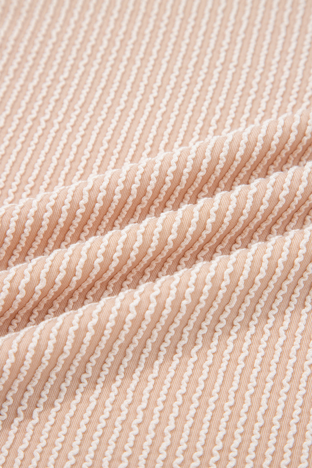 Twist Ribbed Exposed Seam Detail Long Sleeve Loose Top